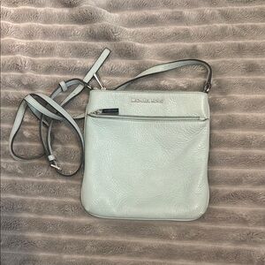Michael Kors Green Crossbody Bag with Adjustable Strap and Textured Finish